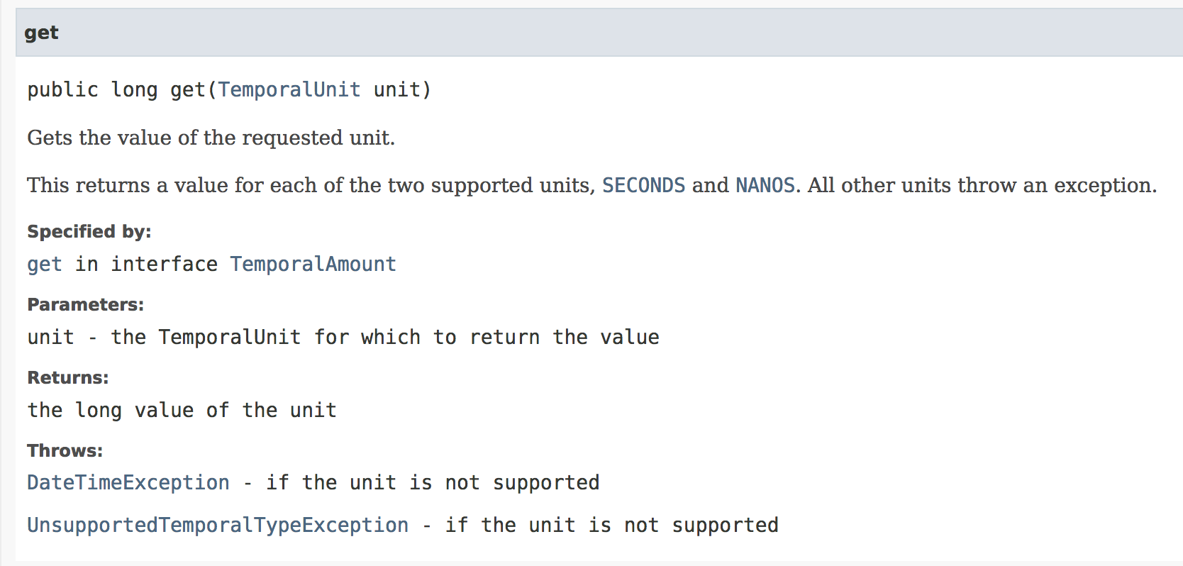 Screnshot From JavaDoc